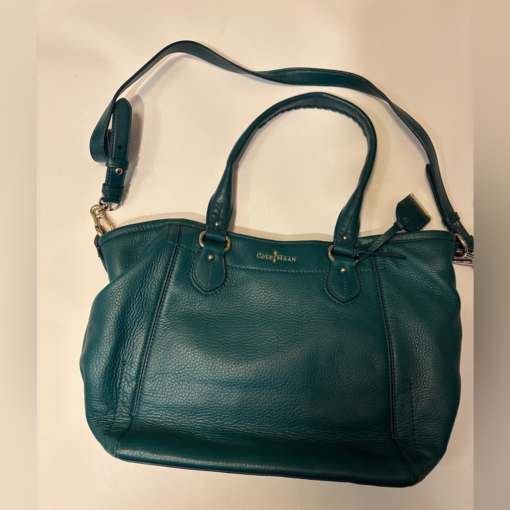 EUC Cole Haan shoulder bag w/ crossbody strap | teal